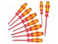 Kit: screwdrivers; insulated; 1kVAC; Kraftform-100 VDE; 9pcs. WERA WERA.05133355001