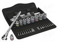 Wrench-set; socket spanner; Mounting: 3/8"; Zyklop; 29pcs. WERA WERA.05004047001