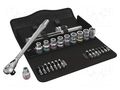 Wrench-set; socket spanner; Mounting: 1/2"; Zyklop; 28pcs. WERA WERA.05004081001