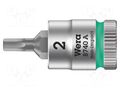 Socket; Hex Plus key,socket spanner; HEX 2mm; 1/4"; Zyklop WERA WERA.05003330001