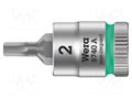 Socket; Hex Plus key,socket spanner; HEX 2mm; 1/4"; Zyklop WERA WERA.05003330001