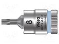 Socket; socket spanner,Torx®; Size: TX08; 1/4"; 28mm; Zyklop WERA WERA.05003360001