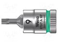 Socket; socket spanner,Torx®; Size: TX09; 1/4"; 28mm; Zyklop WERA WERA.05003361001