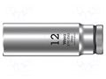 Socket; 6-angles,socket spanner; HEX 12mm; 1/4"; 8790 HMA Deep WERA WERA.05004509001