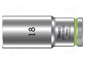 Socket; 6-angles,socket spanner; HEX 18mm; 3/8"; 8790 HMB Deep WERA WERA.05004540001