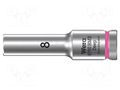 Socket; 6-angles,socket spanner; HEX 8mm; 3/8"; 8790 HMB Deep WERA WERA.05004530001
