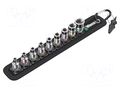 Wrench-set; 6-angles,socket spanner; 1/4"; 9pcs. WERA WERA.BELT/A1