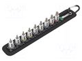 Wrench-set; Bit: Torx® with protection; Kit: socket bits 1/4" WERA WERA.BELT/A3