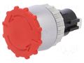 Switch: emergency stop; 22mm; Stabl.pos: 2; red; IP65; mushroom SPAMEL ST22-B