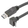 USB CABLE, 3.0 A PLUG-R/A MICRO B PLUG CAU3HFA-90DMB-1M