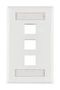 FACEPLATE, 3PORT, ABS, WHITE FPITRIPLE-W