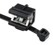 OUTSIDE SERRATED CABLE TIE & EDGE CLIP, 8.0" LONG, EC24, 3-6 MM PANEL, 50LB, PA66HS, BLACK, 500/PKG 75Y4296 156-00878