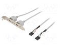 Adapter; brackets on slot; USB A socket x2,5pin pin header x2 BQ CABLE AK674.1