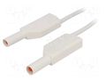 Test lead; 32A; banana plug 4mm,both sides; Len: 1m; white STÄUBLI SLK425-E/N-10029