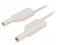 Test lead; 32A; banana plug 4mm,both sides; Len: 1m; white STÄUBLI SLK425-E/N-10029