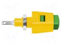 Laboratory clamp; yellow-green; 70VDC; 33VAC; 16A; nickel; 38.9mm SCHÜTZINGER ESD6554-GNGE