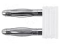 Connector: 2mm banana; stackable safety shunt; 12A; 30VAC; 60VDC SCHÜTZINGER KURZ6730IGNI-WS