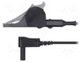 Test lead; 32A; angular banana plug 4mm x2,aligator clip; black SCHÜTZINGER MSWSAK7418150-SW