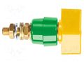 Laboratory clamp; yellow-green; 1kVDC; 63A; brass; polycarbonate SCHÜTZINGER POL631L-GNGE