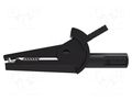 Crocodile clip; 10A; 600V; black; Grip capac: max.8mm; 15mΩ SCHÜTZINGER SAK6715NI2-SW
