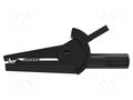 Crocodile clip; 10A; 600V; black; max.8mm; Plating: nickel plated SCHÜTZINGER SAK6716NI4-SW
