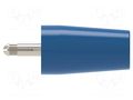 Connector: 4mm banana; adapter; 32A; blue; 40.4mm; nickel plated SCHÜTZINGER SURB2112NI-BL