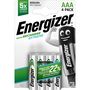 Laetav aku HR03 (AAA) 1.2V 800mAh Ni-Mh Extreme Energizer 4tk blister 4pcs HR03/800/ENE-BL4 7638900416879