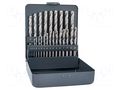 Drill set; for metal; high speed steel cobalt HSS-E; metal case ALPEN-MAYKESTAG ALP.100225100