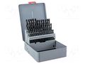 Drill set; for metal; high speed steel; metal case; MAYKESTAG ALPEN-MAYKESTAG ALP.100361100