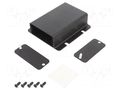 Enclosure: with panel; with fixing lugs; 1455F; X: 54mm; Y: 80mm HAMMOND HM-1455CF801BK