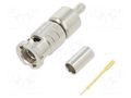 Connector: Micro BNC; plug; male; straight; 75Ω; soldering,crimped AMPHENOL RF 034-1042