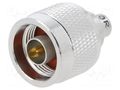 Connector: N; terminator; male; gold-plated; PTFE; 50Ω AMPHENOL RF 202109-10