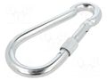 Carabiner; steel; for rope; L: 140mm; zinc; 12mm; with protection DROMET D-KSZ12140