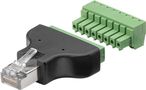 Terminal Block 8-pin  > RJ45 male (8P8C) - removable screw fixing, 2-part 76736