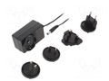 Power supply: switching; mains,plug-in; 12VDC; 2A; 24W; 86.2%; POSB POS POSB12200A-PLUG