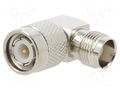 Coupler; angled 90°; 50Ω; gold-plated; POM; TNC male,TNC female AMPHENOL RF 122352