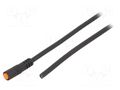 Cable: for sensors/automation; M8; PIN: 3; straight; 5m; plug; 60VDC LUTRONIC 0800F103300-5M