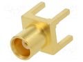 Connector: MCX; socket; female; straight; 50Ω; THT; on PCBs; PTFE AMPHENOL RF 919-109J-51PX