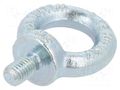 Lifting eye bolt; M8x13; Head: eye; steel; zinc; DIN 580; Ø: 20mm ELESA+GANTER DIN580-M8-ST