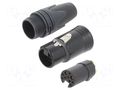Connector: XLR; plug; female; XX-14; 3A,16A; PIN: 10(2+8); straight NEUTRIK NTR-NC10FXX-14-B