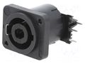 connector SPEAKON PANEL 4POLE H BLACK NEUTRIK NTR-NL4MD-H-3