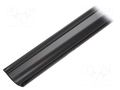 Cover; black; 1m; aluminium; anodized; for profiles,WAY10 TOPMET TOP-F9000502