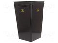 Waste bin; ESD; 330x235x530mm; 40l; black; <100kΩ EUROSTAT GROUP ERS-410940110