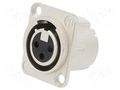 Connector: XLR; socket; female; PIN: 3; straight; with push button NEUTRIK NTR-NC3FD-LX-0