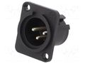 Connector: XLR; socket; male; PIN: 3; straight; soldering; silver NEUTRIK NTR-NC3MPP