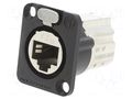 Socket; female; etherCON; Type: shielded; PIN: 8; gold-plated; Cat: 6 NEUTRIK NTR-NE8FDX-P6-B