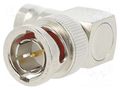 Coupler; BNC socket,BNC plug; angled 90°; 75Ω; POM AMPHENOL RF 031-9-75RFX