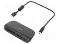 Card reader: memory; USB 3.0; black; 2.496Gbps; Kit: reader SANDISK SDDR-A631-GNGNN