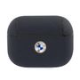 BMW Genuine Leather Silver Logo AirPods Pro Case - Navy Blue, BMW 3666339009441 3666339009441