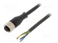 Cable: for sensors/automation; M12; PIN: 5; straight; 15m; plug TELEMECANIQUE SENSORS XZCP1164L15